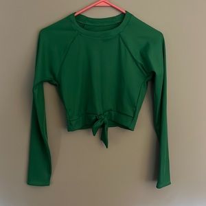 Green Long Sleeved Athletic Top